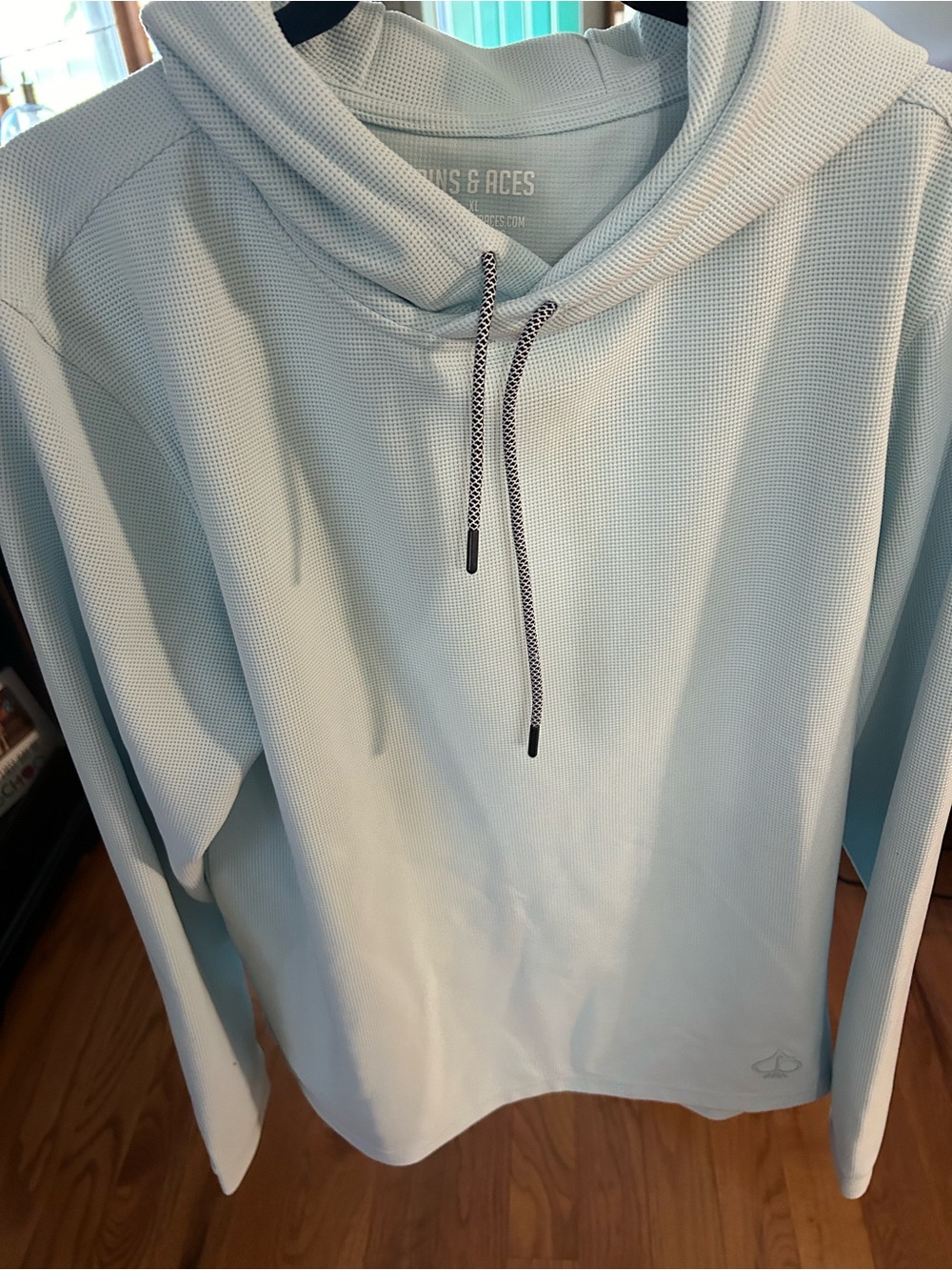Pins & Aces Light Blue Hooded Pullover